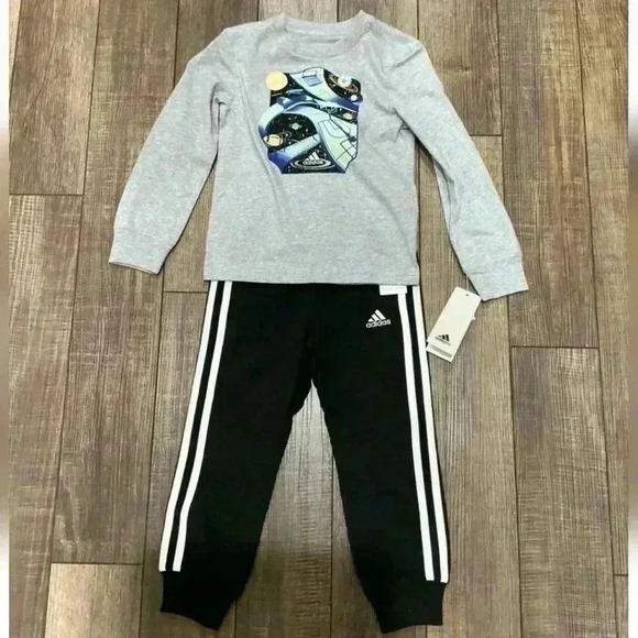 adidas Other - Adidas Boys 2 Piece Set Long Sleeve And Pants Size 4